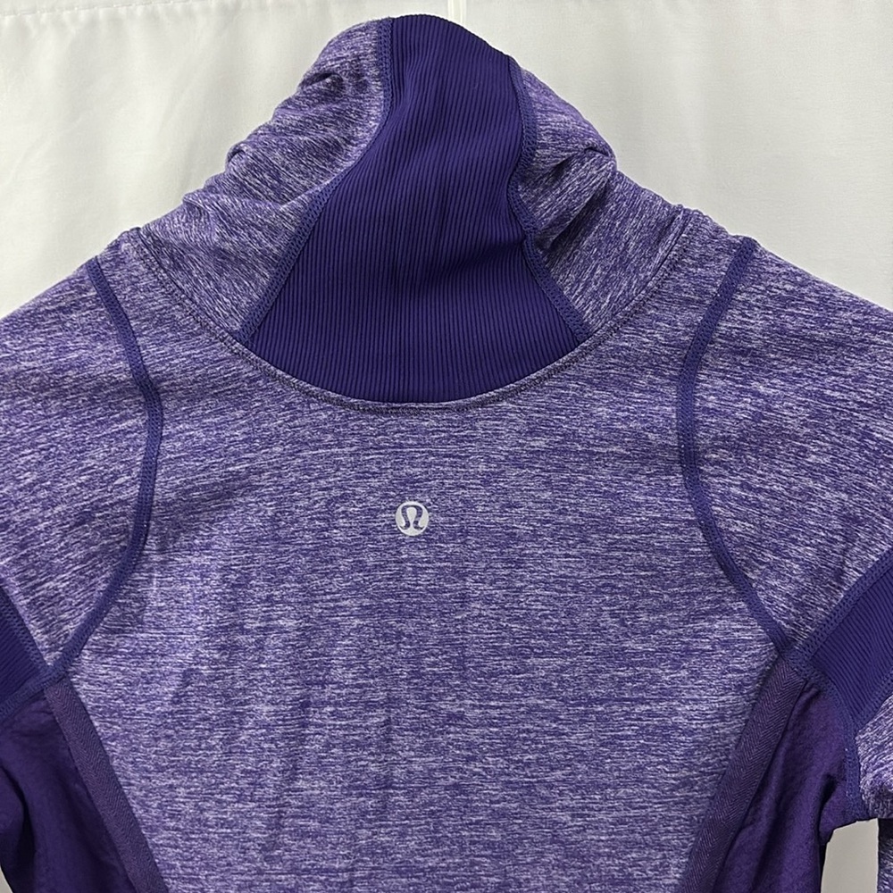 Lululemon Cold Hands Warm Heart Half Zip Pullover Size 4 Purple - Picture 11 of 12